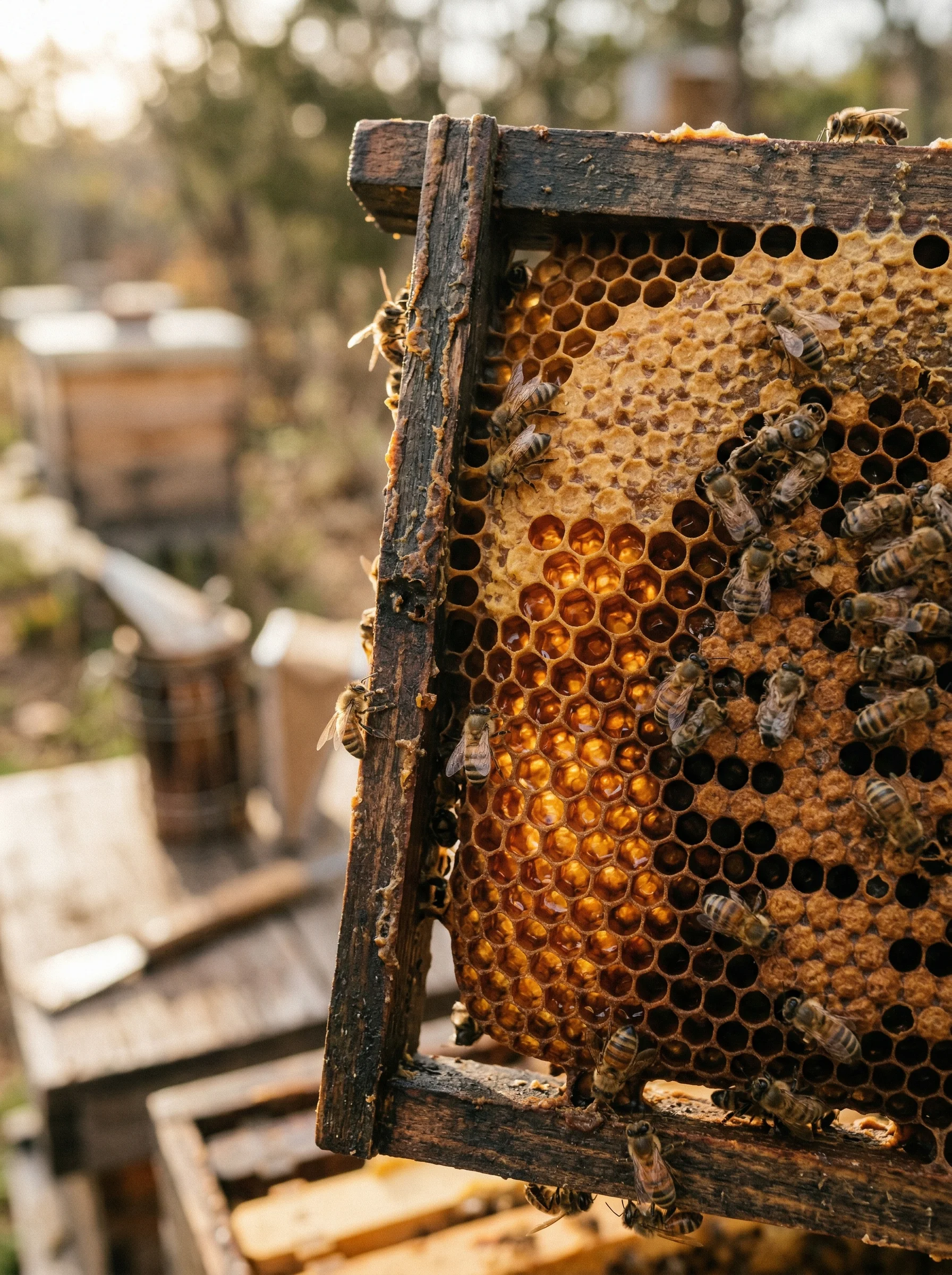 Ramka wielkopolska z odkładem pszczelim